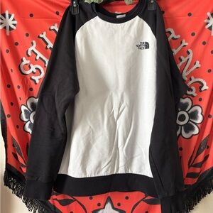 The North Face Black & White Crewneck Raglan Tee